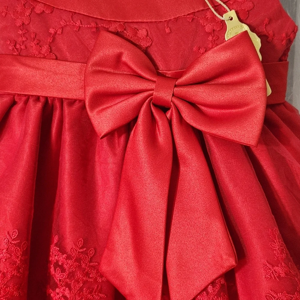 HG Princess Red Lace Girl's Dress, Size 2T, NWT